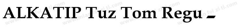 ALKATIP Tuz Tom Regu字体转换